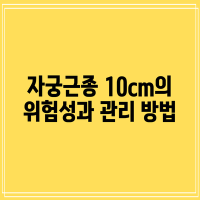 자궁근종 10cm의 위험성과 관리 방법