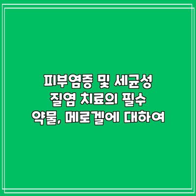 피부염증 및 세균성 질염 치료의 필수 약물, 메로겔에 대하여