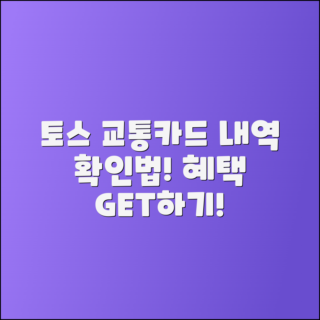 토스 교통카드 내역 확인과 혜택 활용법